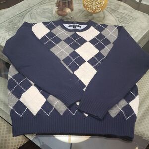 Tommy Hilfiger Crew Neck LAMBSWOOL CHUNKY WAFFLE SWEATER NEW
